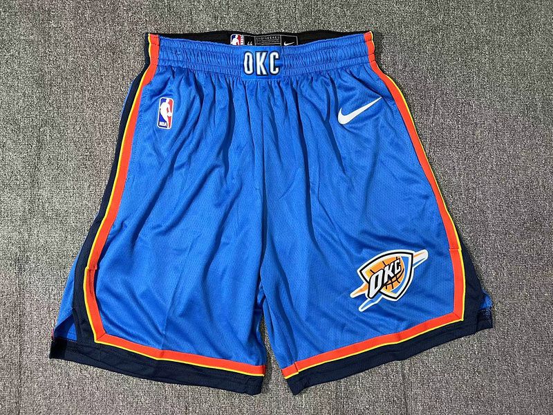 2025 Men NBA Oklahoma City Thunder Shorts Nike Blue